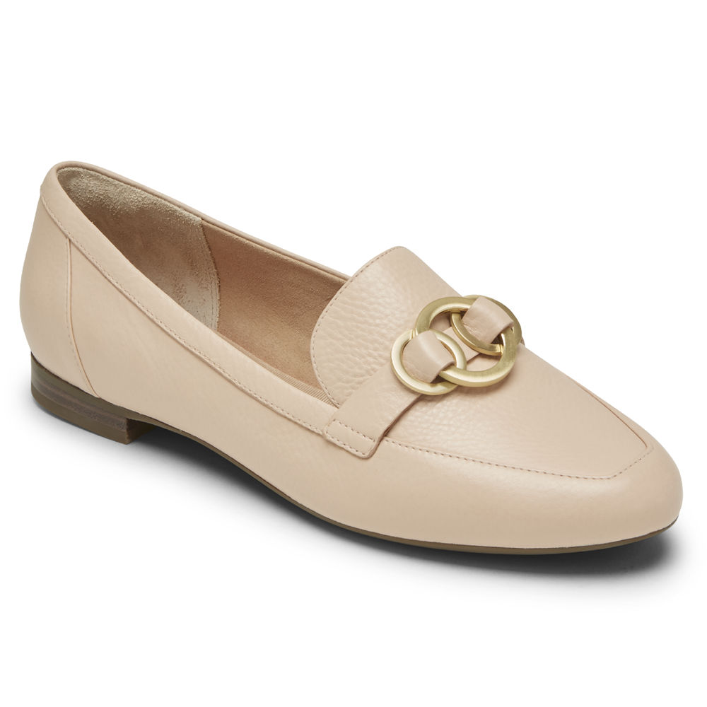 Womens Loafers - Rockport Total Motion Tavia Ring - Beige - KYQL81560